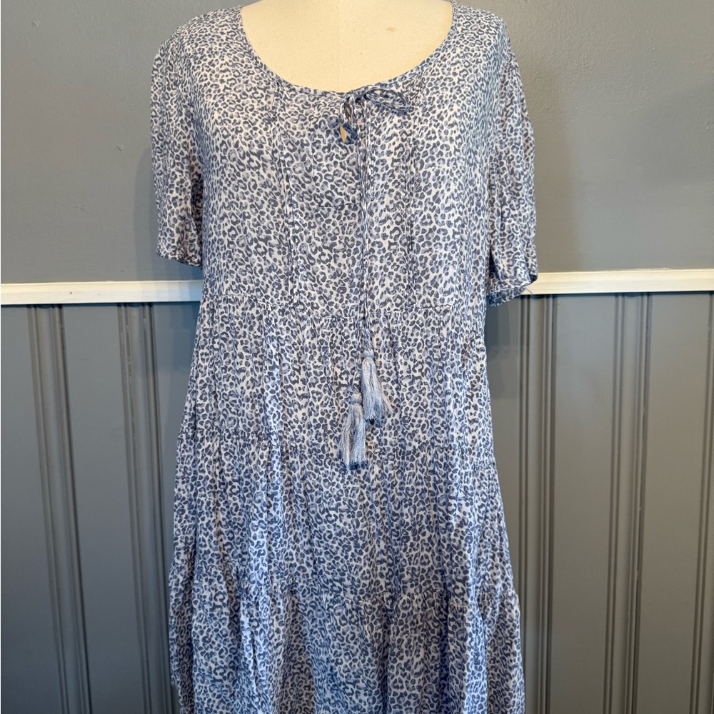 Daytrip Blue Casual Scoop Neck Top